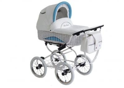Poussette TRIO style Rétro avec nacelle en osier Modèle Scarlett