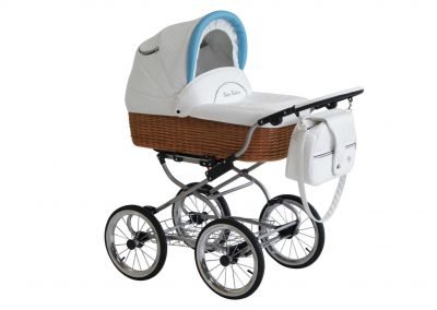 Poussette TRIO style Rétro avec nacelle en osier Modèle Scarlett