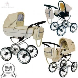poussette rétro similicuir trio 3 en 1