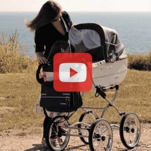 poussette retro design achat nacelle en similicuir roues gonflables