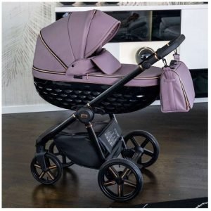 Poussette urbaine trio 3-en-1 avec nacelle 3D – Design exclusif fabriqué en Europe. Finitions haut de gamme pour modularité (poussette, nacelle, cosy) et confort en ville