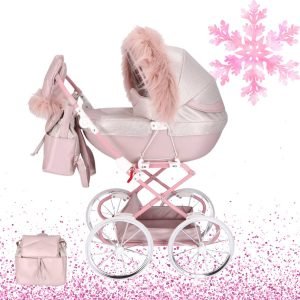 poussette landau poupee exclusive couleur rose modele MINI DOLCE JUNAMA