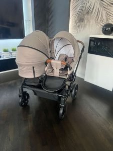 poussette double ouble côte-côte, poussette jumeaux côte à côte