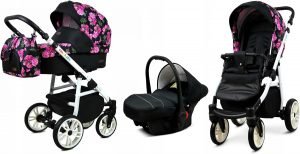carrito de bebe todo terreno 3 piezas, carrito bebe rosa