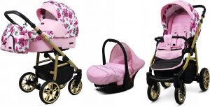 carrito de bebe todo terreno 3 piezas, carrito bebe rosa