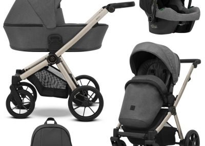 POUSSETTE BRAV TRIO 3 EN 1 NACELLE COSY HAMAC