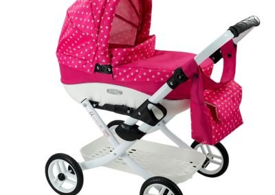 Poussette poupée rose hamac nacelle accessoires couverture, coussin