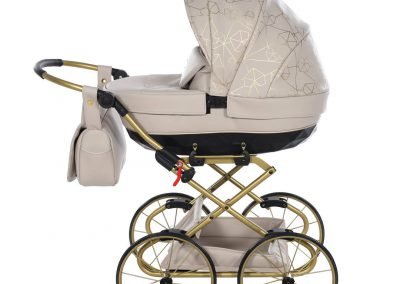 Poussette poupee Junama Mini heart couleur verte Poussette poupee exclusive haute de gamme cadeau enfant, cadeau noel, cadeau fille 6 ans