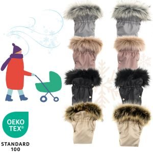 moufles gants pour la poussette ou la luge hiver mains au chaud