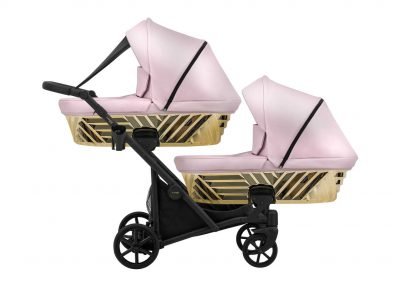 poussette double jumeaux personnalisable choisir les couleurs de modules. blanc noir cosy hamac nacelle ivento glam duo, poussette jumeaux compacte. POUSSETTE JUMEAUX EXCLUSIVE