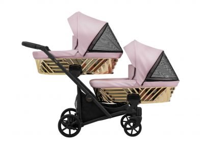 poussette double jumeaux personnalisable choisir les couleurs de modules. blanc noir cosy hamac nacelle ivento glam duo, poussette jumeaux compacte. POUSSETTE JUMEAUX EXCLUSIVE
