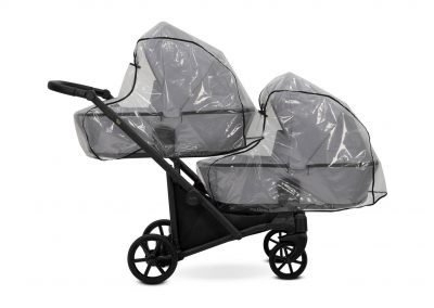 Poussette double jumeaux. Trio 3 en 1 avec 2 x nacelles, 2 x hamac, 2 x cosy. Pack complet