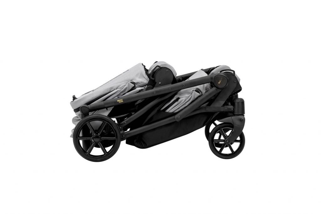 Poussette double jumeaux.chassis compacte