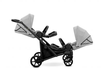 Poussette double jumeaux. Trio 3 en 1 avec 2 x nacelles, 2 x hamac, 2 x cosy. Pack complet