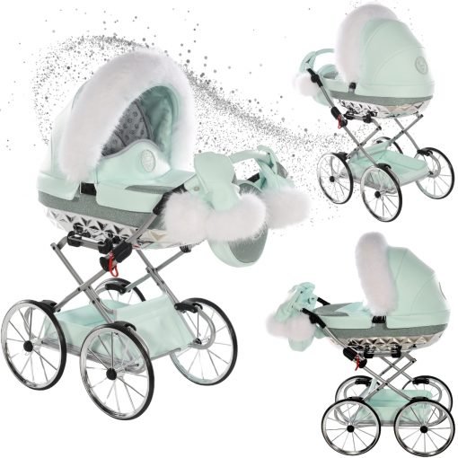 Poussette poupee Junama Mini Hand craft Glitter. Poussette poupee exclusive haute de gamme