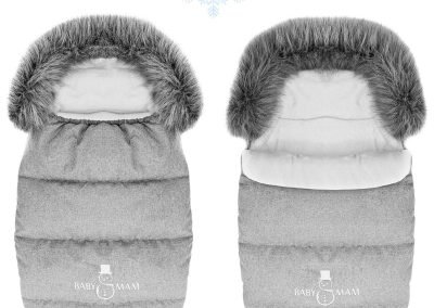 sac de couchage, chancelière bébé couleur gris