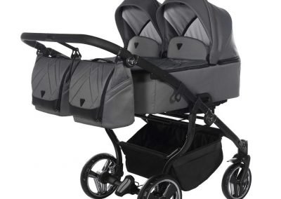 Poussette Jumeaux Double Junama DUO V3 couleur graphite