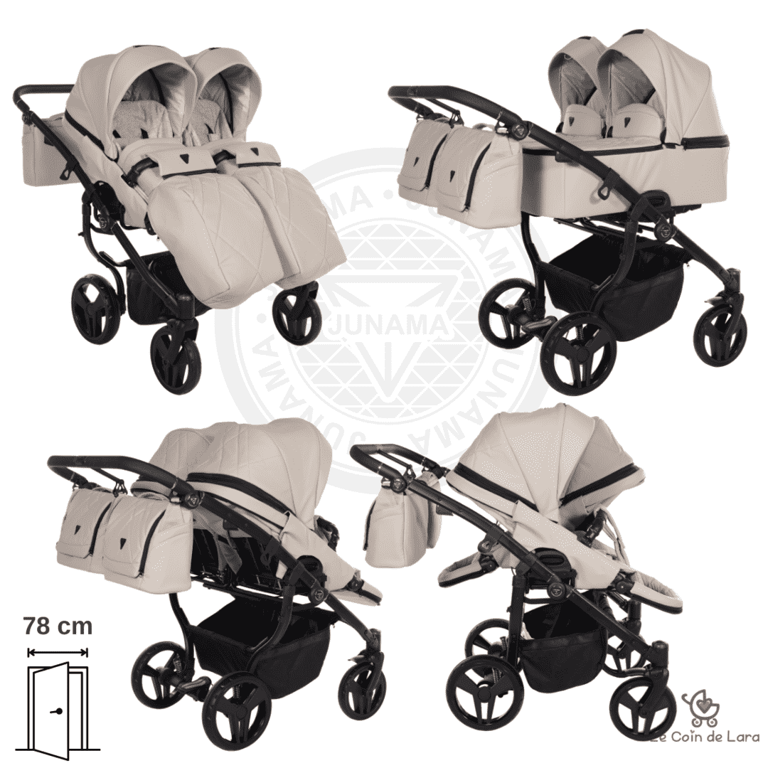 chassis poussette jumeaux pliable
