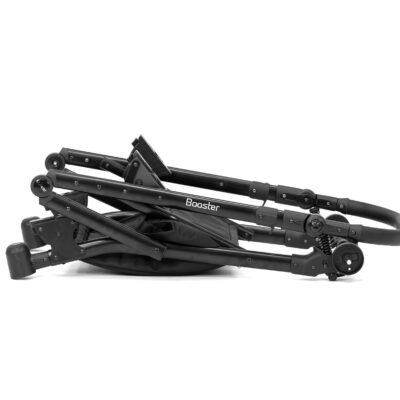 châssis poussette jumeaux plié, noir