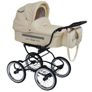 poussette vintage rétro couler creme cream, siege auto cosy, hamac, nacelle retro, poussette pour bebe unique, poussette classique complete