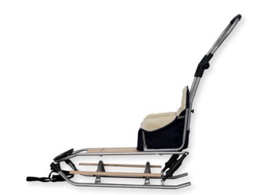 Luge enfant avec assise en laine et suspensions – coloris bleu