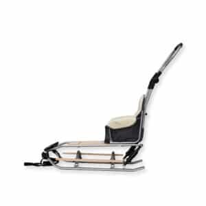 Luge enfant avec assise en laine et suspensions – coloris gris