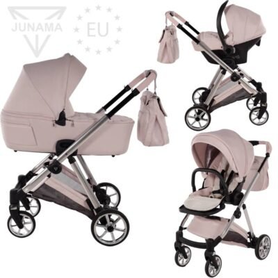 poussette Junama Ellegante 3 en 1 nacelle hamac cosy cosmo avionaut avec ventilation et poignée télescopique – Le Coin de Lara