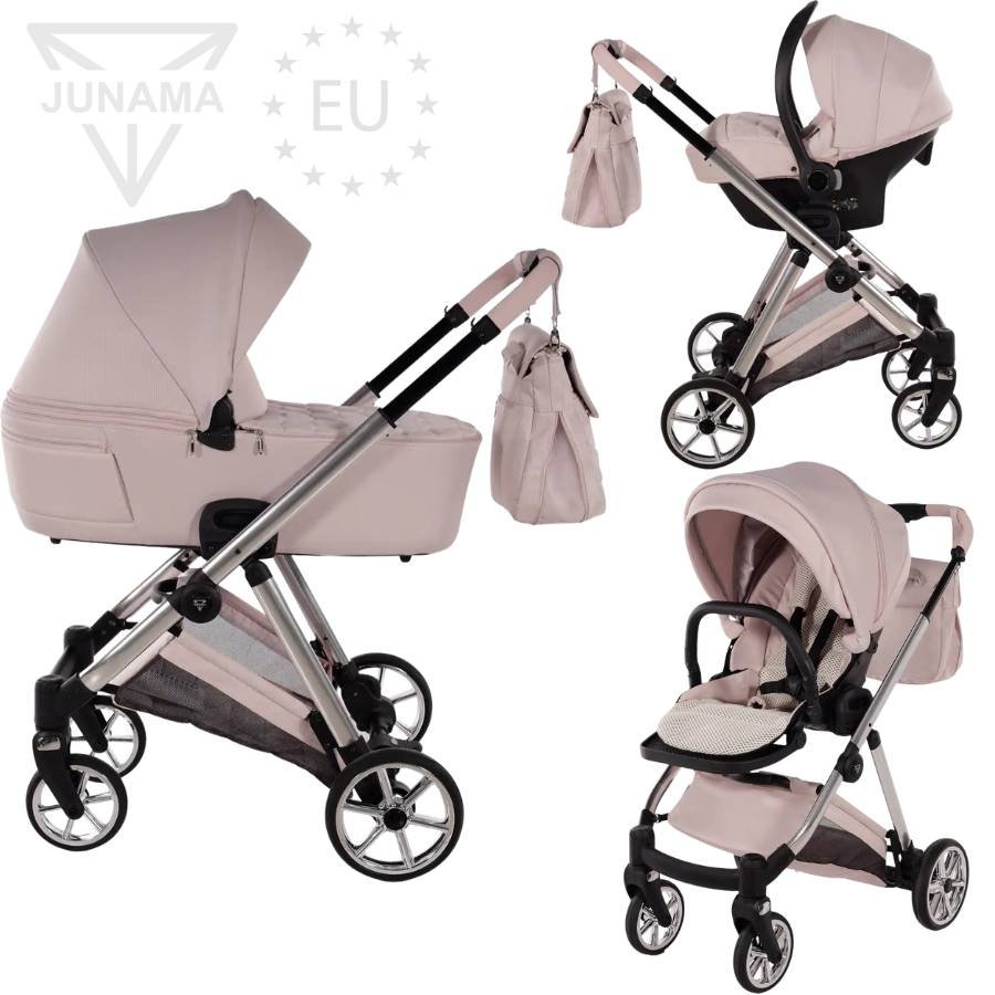 poussette Junama Ellegante 3 en 1 nacelle hamac cosy cosmo avionaut avec ventilation et poignée télescopique – Le Coin de Lara