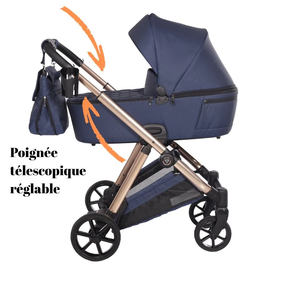 poussette junama ellegante chassis compacte telescopique