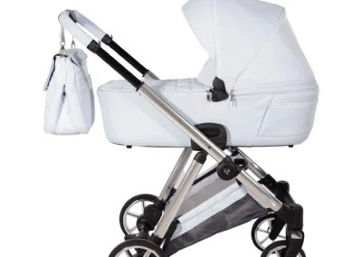 poussette Junama Ellegante bleu ciel 3 en 1 avec nacelle – Le Coin de Lara