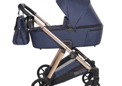 poussette Junama Ellegante bleu marine 3 en 1 avec nacelle – Le Coin de Lara